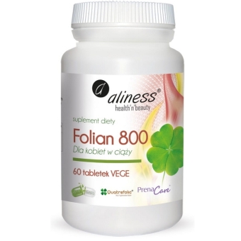Aliness Folian dla kobiet w ciąży 800µg 60tabletek cena 29,90zł