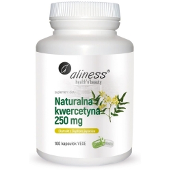 Aliness Naturalna Kwercetyna 250mg 100kapsułek cena 64,90zł