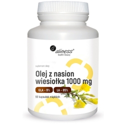 Aliness Olej z nasion wiesiołka 9% 1000mg 90kapsułek cena 44,90zł