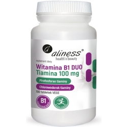 Aliness Witamina B1 (Tiamina) DUO 100mg 100tabletek Vege cena 39,90zł