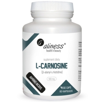 Aliness L-Carnosine (ß-alanyl-L-histidine) 500mg 60kapsułek Vege cena 89,90zł