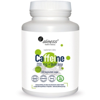 Aliness Caffeine z guaraną 200mg 100kapsułek cena 24,90zł
