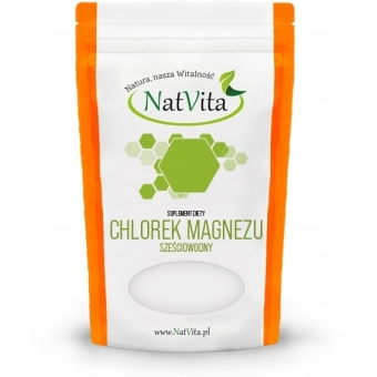 Natvita Chlorek magnezu sześciowodny proszek 500g cena 12,90zł