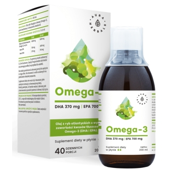 Aura Herbals Omega-3 370 DHA / 700 EPA płyn 200ml cena 37,71zł
