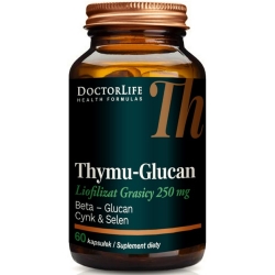Doctor Life Thymu-Glucan Liofilizat Grasicy 250mg 60kapsułek cena 126,90zł