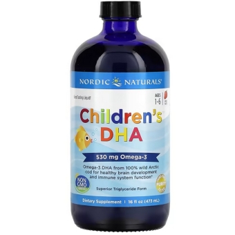 Nordic Naturals Children's DHA kwasy DHA dla dzieci 530mg smak truskawkowy 473ml PROMOCJA cena 159,90zł