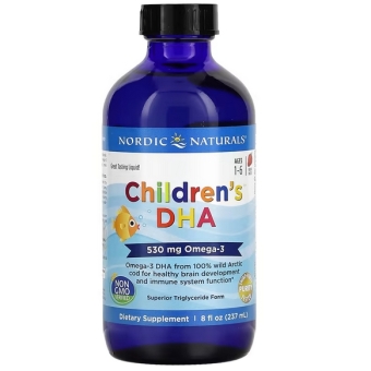 Nordic Naturals Children's DHA kwasy DHA dla dzieci 530mg smak truskawkowy 237ml cena 106,90zł