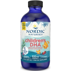 Nordic Naturals Children's DHA 530mg (Kwasy Omega-3 + DHA + EPA TRUSKAWKA) 237ml cena 121,00zł