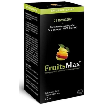 FruitsMax 1000mg 60tabletek do ssania Vitaway LL cena 79,00zł