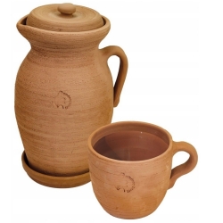 Dzbanek gliniany duży 4litrowy + kubek glininany 700ml Glininiany Zdrój cena 147,00zł