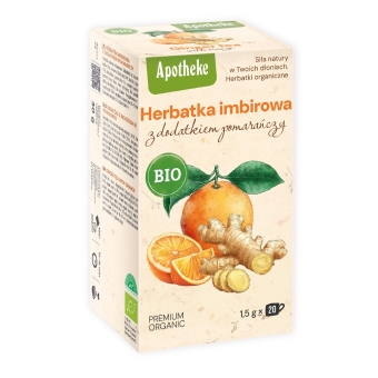Apotheke Herbata imbirowa z pomarańczą BIO 20saszetek cena 8,90zł