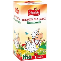 Apotheke Herbatka dla dzieci rumianek BIO 20saszetek cena 6,05zł
