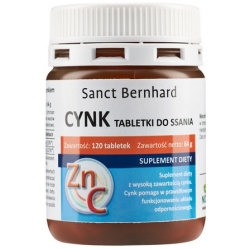 Sanct Bernhard Cynk do ssania 5mg 120tabletek cena 25,90zł