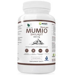 Mumio himalajskie 400mg wegańskie 90kapsułek Wish Pharmaceutical cena 44,90zł