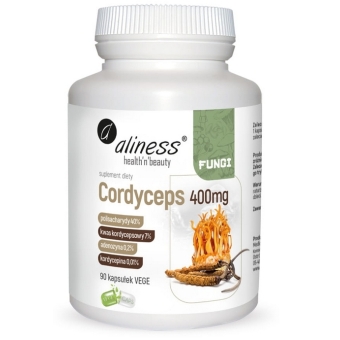 Aliness Cordyceps 40/7/0,2/0,01 400mg 90kapsułek Vege cena 64,90zł