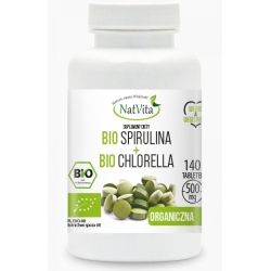 Natvita Bio Chlorella 500mg 140tabletek cena 22,90zł