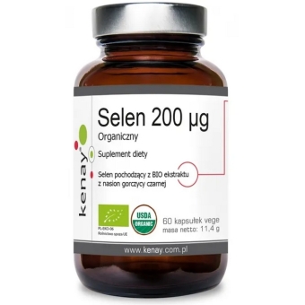 Kenay Selen organiczny 200mcg 60kapsułek cena 24,90zł