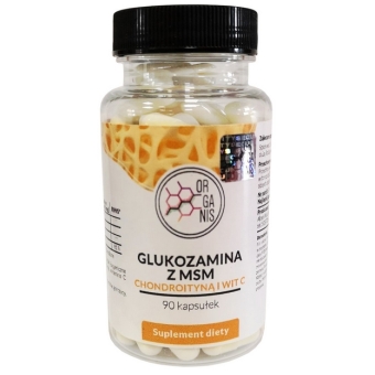 Organis Glukozamina z MSM chondroityną oraz witaminą C 90kapsułek Alcea cena 49,00zł