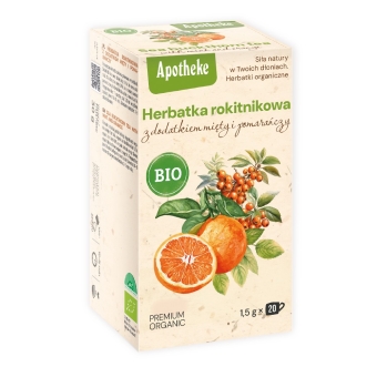 Herbata rokitnikowa z dodatkiem mięty i pomarańczy 20 x 1,8g BIO Apotheke cena 9,45zł