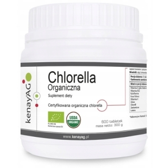 Kenay Chlorella organiczna 600tabletek cena 122,90zł