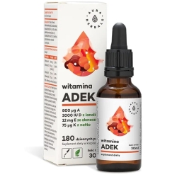 Aura Herbals Witaminy ADEK + A + D3 (2000IU) + E + K2MK7 krople 30ml cena 43,50zł