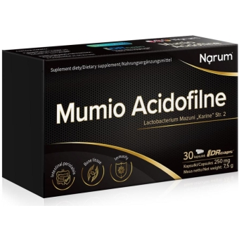 Narum Mumio Acidofilne 250mg 30kapsułek Vitaway LLC cena 68,79zł