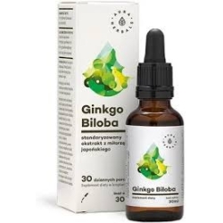 Aura Herbals Ginkgo Biloba ekstrakt Miłorząb Japoński 50:1 45mg płyn 50ml cena 26,90zł