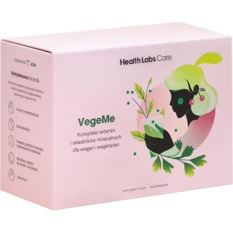 Health Labs VegeMe 60kapsułek cena 97,90zł