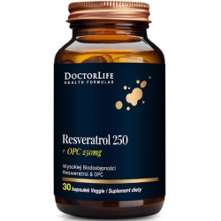 Doctor Life Resveratrol 250mg + OPC 250mg 30kapsułek cena 63,50zł
